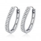 U Shape Crystal Stud Earrings For Women Ear Jewelry Bri E4R