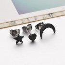 Uam Cute New Romantic Small Gold Silver Black Star Moon Love E4R