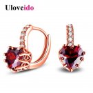 Uloveido Korean Wedding Earrings For Women Earings With Red 4 E4R