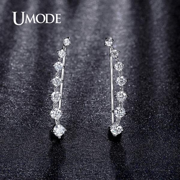 Umode Four Prong Setting Cz Crystal White Rose Gold Color Di 2 E4R