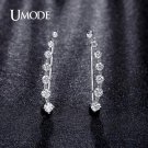 Umode Four Prong Setting Cz Crystal White Rose Gold Color Di 2 E4R