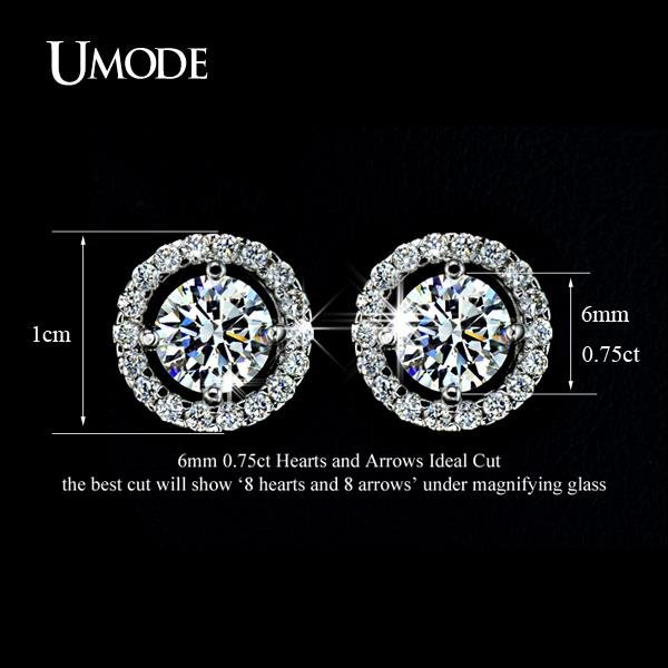 Umode Hearts Arrows Cut Top Quality 0 75 Carat Aaa Cz Stone 2 E4R
