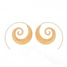 Varolev Punk Personality Round Spiral Drop Earrings Exaggera 3 E4R