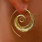 Varolev Punk Personality Round Spiral Drop Earrings Exaggera E4R