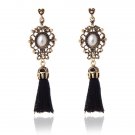 Vintage Accessories Rhinestone Crystal Alloy Flower Tassel E 2 E4R