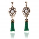 Vintage Accessories Rhinestone Crystal Alloy Flower Tassel E E4R