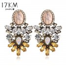 Vintage Big Crystal Flower Drop Earring For Women 2 E4R