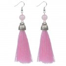 Vintage Fringe Tassel Earrings Luxury White Howlite Long Ear 2 E4R