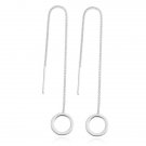 Vintage Punk Silver Color Long Tassel Dangle Earrings F E4R