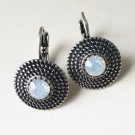 Vintage Silver Women Simple Blue Zircon Charms Statemen 2 E4R
