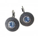 Vintage Silver Women Simple Blue Zircon Charms Statemen E4R