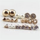Wing Yuk Tak Brand Earrings 12 Pairs Sets Round Square Ball 2 E4R