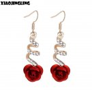 Xiaojingling Korea Fashion Lovely Temperament Crystal Red Ro E4R