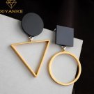Xiyanike Brand Punk Fashion Triangle Round Geometric Asymmet 2 E4R