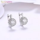 Yunkingdom Fashion Shiny Zirconia Hoop Earrings For Women Wh E4R