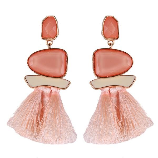 Zoeber Tassel Drop Earring Retro Big Fringing Crystal Dangle 2 E4R