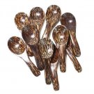 Lot of 10 Pcs. X 3".0 Palm Wood Small Spoons Sugar Seasoning Salt Spoons