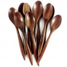 Set 10 of 5 Inch Small Wooden Teaspoons / Coffee Spoons, Handcraft Siamese RoseWood