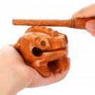 DomeStar 3.5" Wood Frog Guiro Rasp with Whistle