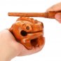 DomeStar 3.5" Wood Frog Guiro Rasp with Whistle