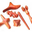 Set 6 Pcs. Reflexology Traditional Thai Massage Wooden Stick