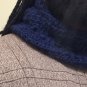 Deep blue ribbed infinity scarf