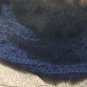 Deep blue ribbed infinity scarf