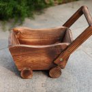 Carbonated anticorrosive wood flowerpot rectangle trolley flower pots