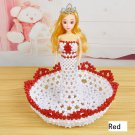Creative handcrafted items DIY beaded barbie doll fruit platter red