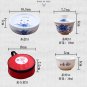 Chinese porcelain Gongfu tea set 6 inches blue flowers pattern travel portable set