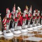 Unique hand carved chess set Hungarian,Pewter handcrafted chess set,Hand painted