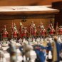 Unique hand carved chess set Hungarian,Pewter handcrafted chess set,Hand painted