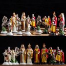 Handmade Pewter Chess Sets Knight Crusade - hand painted