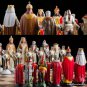 Handmade Pewter Chess Sets Knight Crusade - hand painted