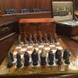 Handmade Pewter Chess Sets Knight Crusade - hand painted