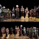 Unique Habsburg vs Ottoman empire Pewter Handmade Chess Sets - hand painted