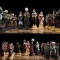 Unique Habsburg vs Ottoman empire Pewter Handmade Chess Sets - hand painted