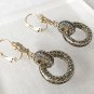CHANEL CC Crystal Hoop Drop Dangle Earrings Gold 2016 ROME PARIS NIB