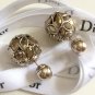 DIOR TRIBAL Earrings Mise en DIOR TRIBALE GOLD Plated Crystal Limited Ed NIB