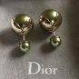 DIOR TRIBALE Mise en Dior Tribal Earring Spring GREEN Gold TULIP Metallic