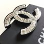 CHANEL COCO CHANEL PARIS CC Fashion Brooch Pin ACRYLIC WHITE Black Gold NIB