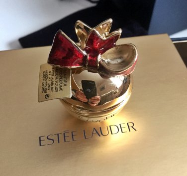 ESTEE LAUDER Beautiful Solid Perfume JINGLE BELL 2007 Holiday Compact NIB