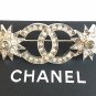 CHANEL CRYSTAL STAR Grey & Clear Stars Silver Brooch Pin Authentic HALLMARK NIB