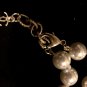 CHANEL PINK Pearl Necklace Glass Bead Clover Leaf Long Strand Gold Chain CC NIB