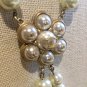 CHANEL Camellia Pendant Necklace Cream Pearl Bubble Fringe Gold Chain Dangle NIB