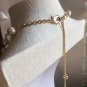 CHANEL CC PEARL Resin Short Necklace Choker Gold Chain Bracelet Multi-Purpose