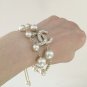 CHANEL CC PEARL Resin Short Necklace Choker Gold Chain Bracelet Multi-Purpose