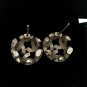 CHANEL CC Crystal Stud Earrings Gold Sphere 17P Elegant Hallmark Authentic NIB