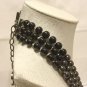 CHANEL Multi-Color 3 Strand Necklace Choker BLACK Grey WHITE Gradual Pearl NIB