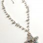 CHANEL STAR GRIPOIX Glass Brooch Pendant Pearl Strand Necklace Gold CC NIB